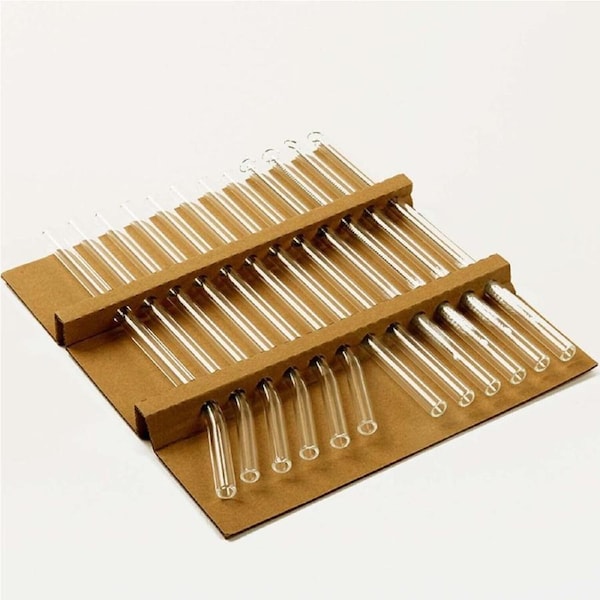 16PCs Glass Pyrex Drinking Straws Pack 6xBent+6xStraight - Glass Straws - Reusable Glass Straws