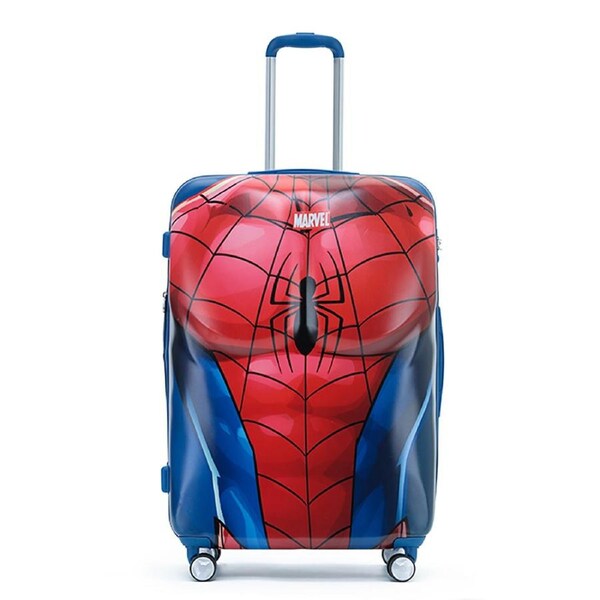 Marvel Spiderman Pc Shell 28" Checked Trolley Luggage Suitcase Travel 75x48x32cm