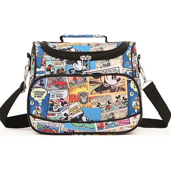 Disney Soft Beauty/Cosmetic Makeup Shoulder Storage Case Comic Character Collage