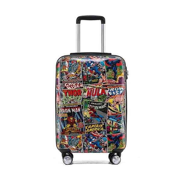 Marvel Comic Cover Pattern Retro Pc 19" Cabin Trolley Luggage Suitcase