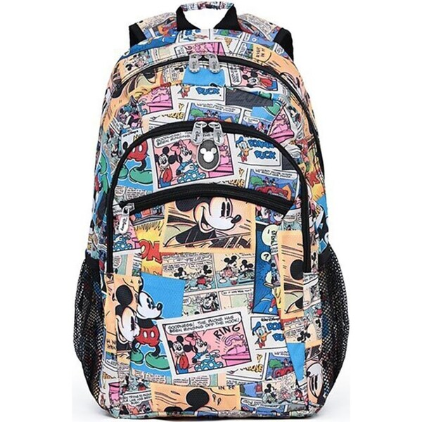 Disney Laptop Shoulder Travel Backpack Bag 45x32x22cm Comic Collage Pattern