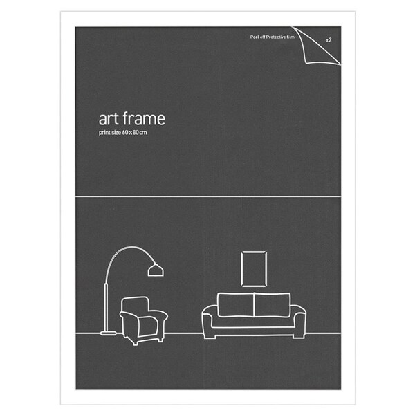 Frames & Hangers Wall Hanging Sleek 60x80cm Picture Print Art Frame White