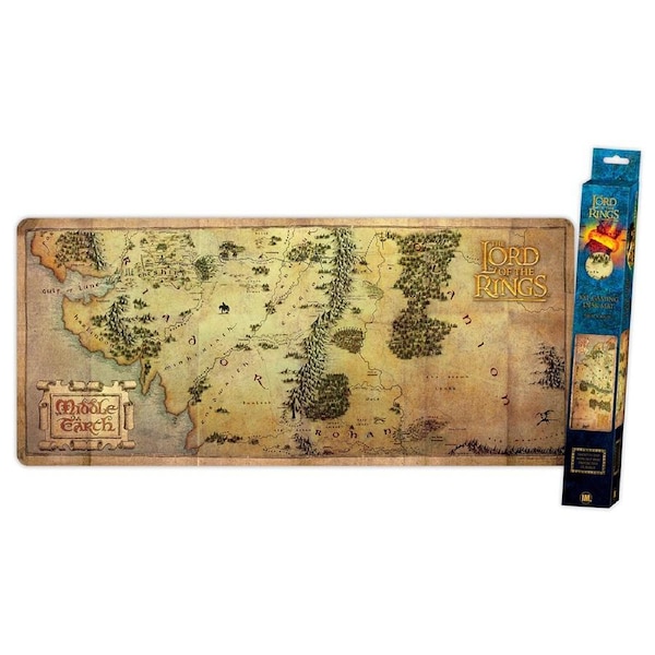 Lord of the Rings Trilogy Themed Map XXL Gaming Mat Computer Mouse Pad 90x40cm