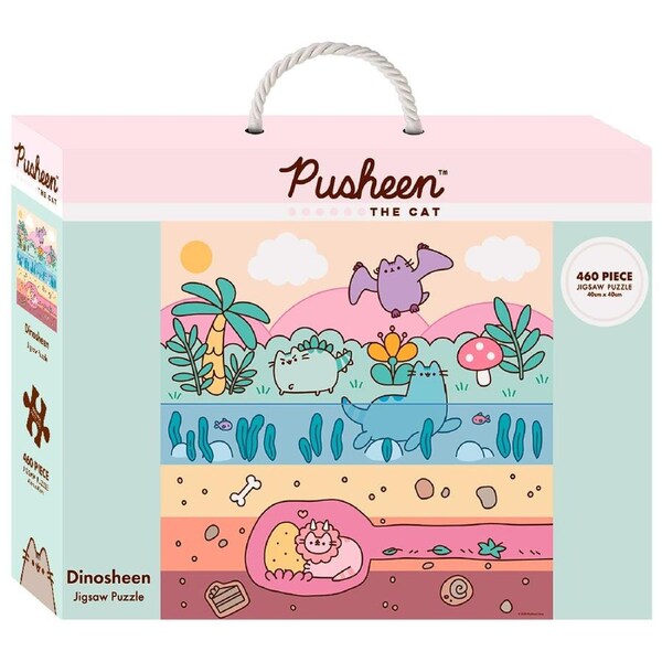 460pc Pusheen Dinosheen The Cat Themed Jigsaw Puzzle Toy Set 40x40cm 3y+