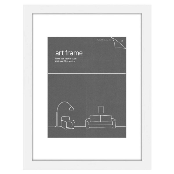 Frames & Hangers 42x54cm Picture Poster Frame White With Double Mats Home Decor