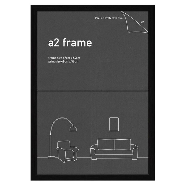 Frames & Hangers Wall Hanging Sleek A2 Picture Print Art Frame Black Home Decor