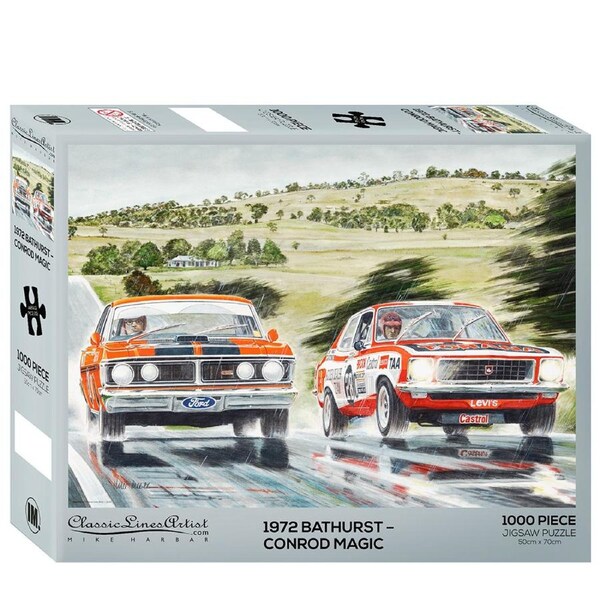 1000pc Harbar 1972 Bathurst Ford XY Falcon GT Themed Puzzle 50x70cm 3y+