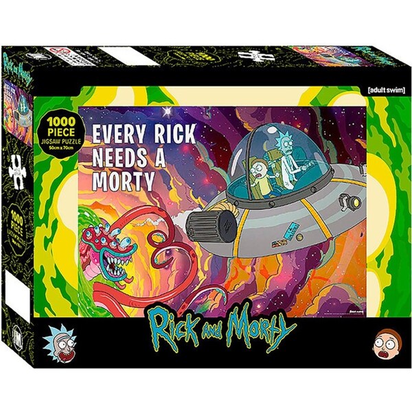 1000pc Adult Swim Rick and Morty Portal Themed Jigsaw Puzzle 50x70cm 3y+