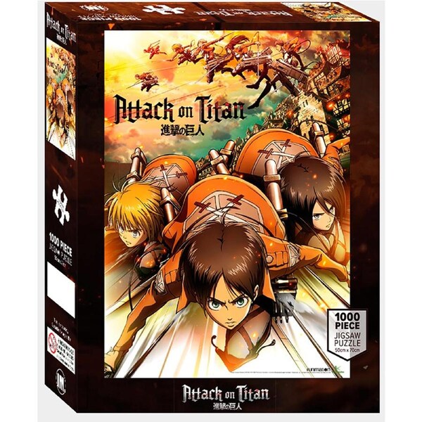 1000pc Attack on Titan Anime Manga Themed Jigsaw Puzzle Set 50x70cm 3y+