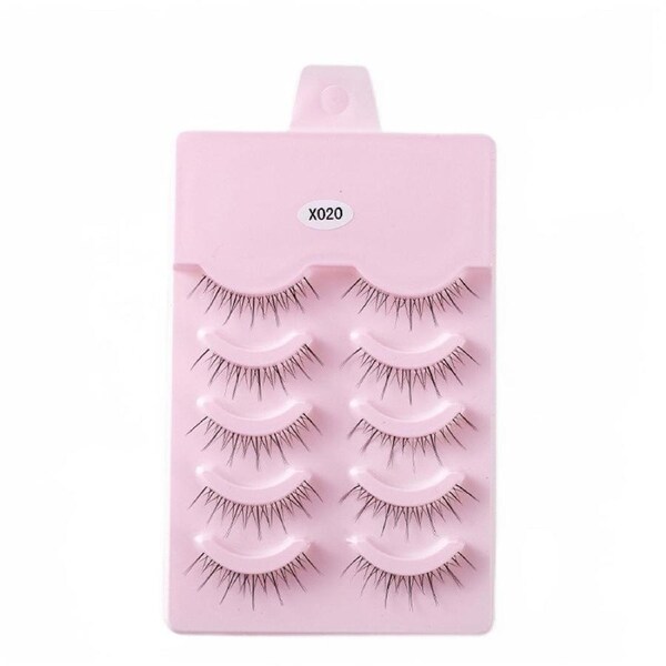 Nevenka 5 Pairs False Eyelashes Natural Curly 3D Lashes Set for Daily-x020