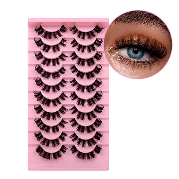 Nevenka Russian Strip Lashes Reusable False Eyelashes Natural D Curl-14