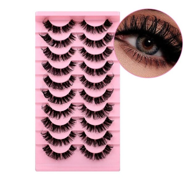 Nevenka Russian Strip Lashes Reusable False Eyelashes Natural D Curl-16