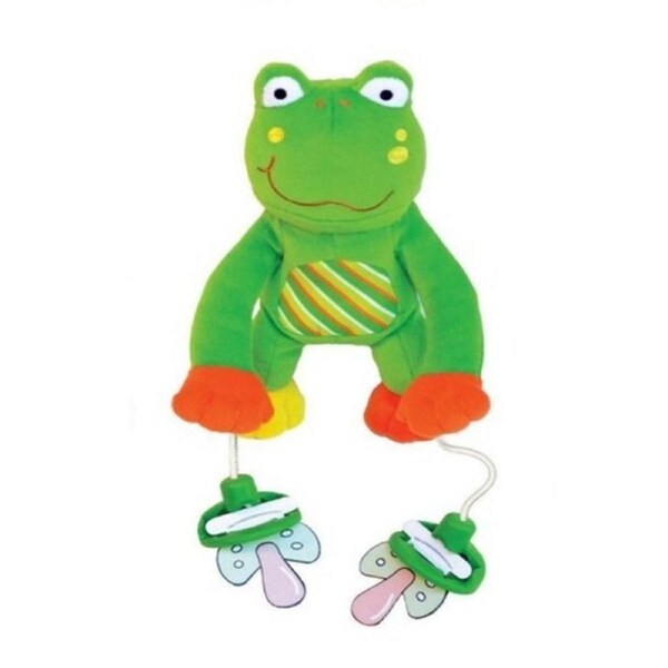 Pullypalz Pacifier Holder Puddles the Frog Entertaining for Babies 0m+