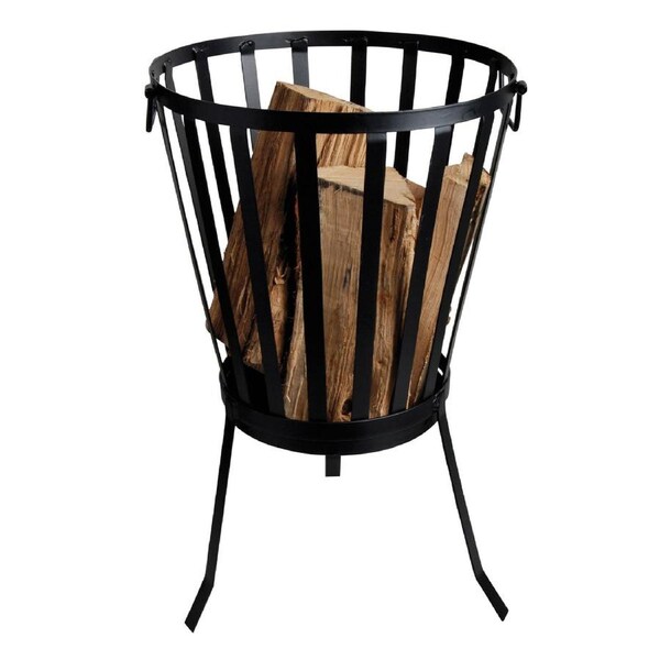 WildTrak 3-Leg Fire Pit Basket 58cm - Black - CA6092