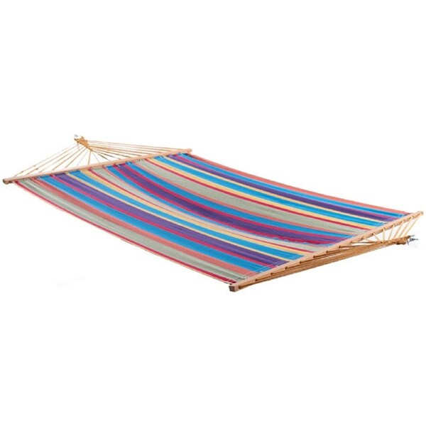 Cotton Spreader Bar Hammock - Tropical