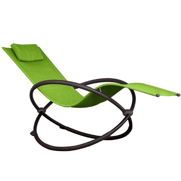 Orbital Steel Lounger - Green Apple