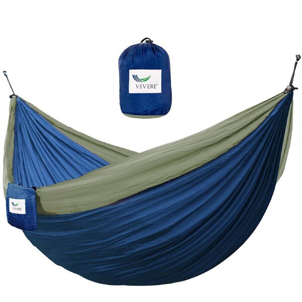 Parachute Camping Hammock - Navy & Olive