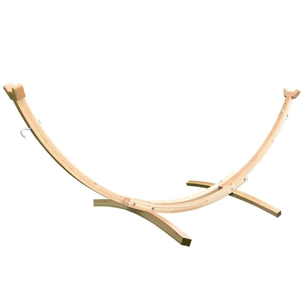Solid Pine Arc Hammock Stand (305 cm) - Natural