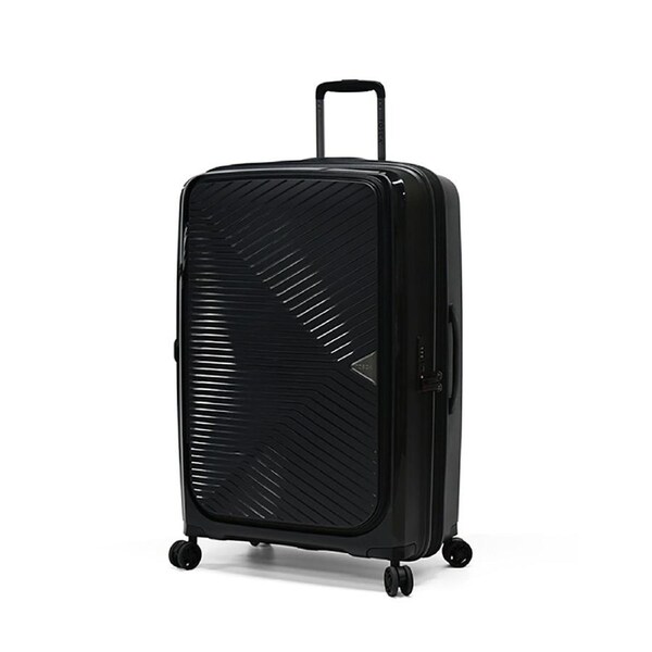 Tosca Space X 25" Trolley Checked Luggage Suitcase Hard Backed Travel - Black