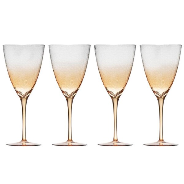 4pc Ladelle Dimpled Sunset Wine Drink/Beverage Glass 420ml Drinkware Set