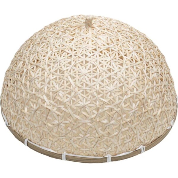 Ladelle Bamboo Woven 34x34x18cm Entertaining/Serving Food Cover Pink/Yellow