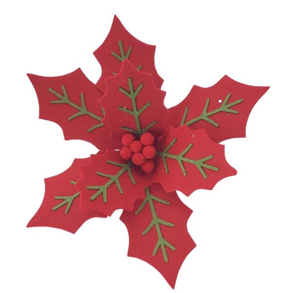 Red Green Poinsettia 28cm