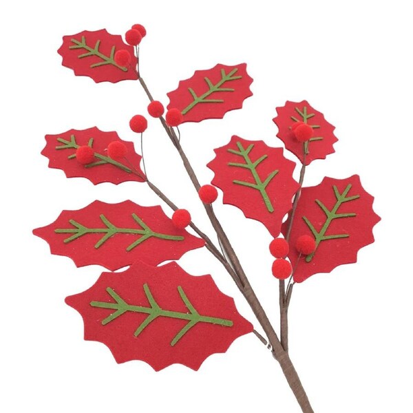 Red Green Leaf Spray 70cm