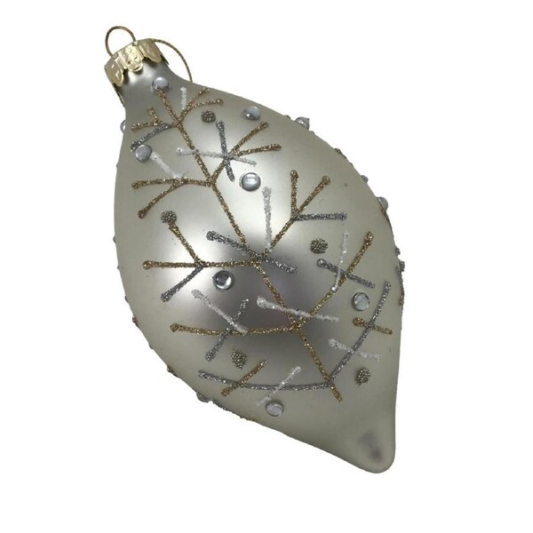 Gold Leaf Long Drop Hanging 14cm