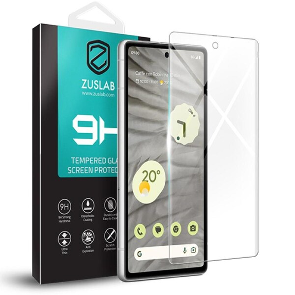ZUSLAB Pixel 8 Pro Tempered Glass Screen Protector Film Case Friendly 9H Hardness for Google (2023) - Clear