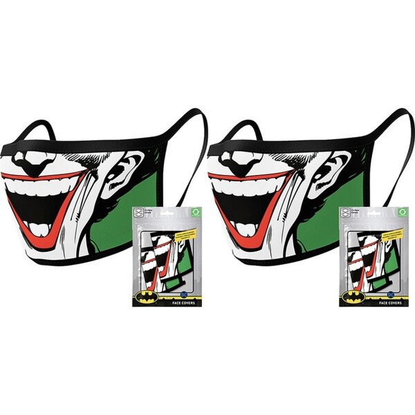 4pc DC Comics Batman The Joker Character Themed Reusable Mask/Face Covering