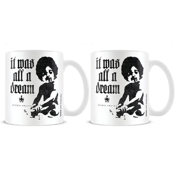 2x Notorious B.I.G. It Was All A Dream Rap Themed Coffee Mug Drinking Cup 300ml