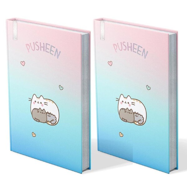 2x Pusheen Family Ombre Childrens School stationery Character Theme Notebook