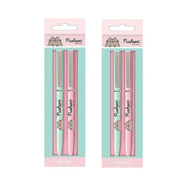 4pc Pusheen Themed Botanical Pen School/Office stationery Writing Set