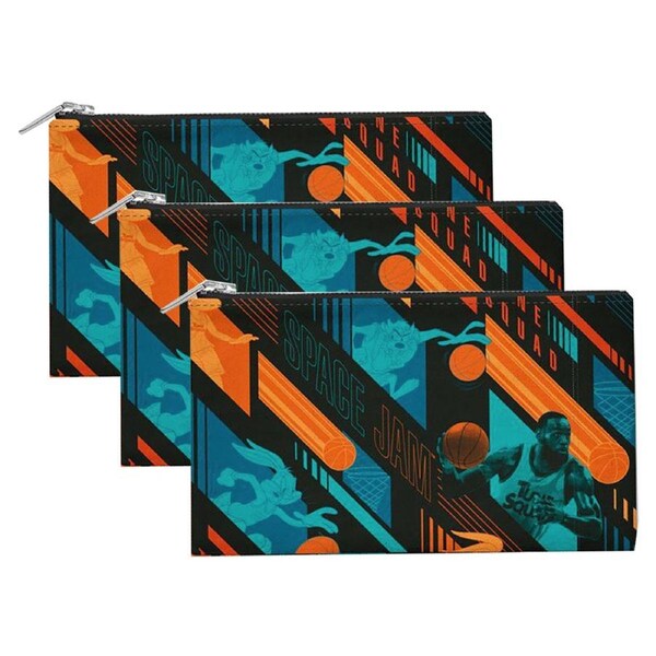 3x Space Jam: A New Legacy Multicoloured Rectangular Pencil/stationery Case