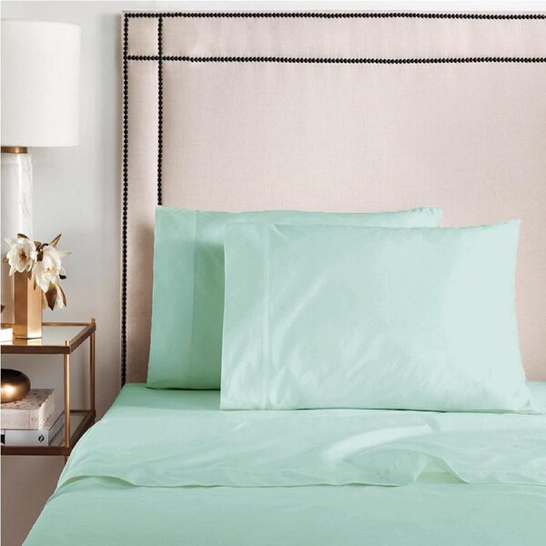 500TC Egyptian Cotton Sheet Set Pale Blue King