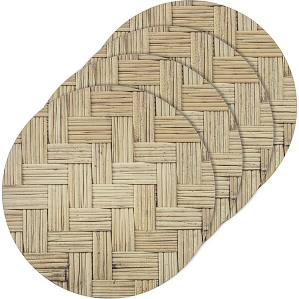 4pc Ladelle Hardboard Cork Back Seagrass Kitchenware Placemat/Table Mat 30x30cm