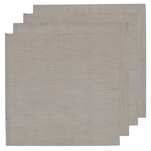 4pc Ladelle Premium Lina Cotton/Linen Table Napkin/Serviette 45x45cm Flax