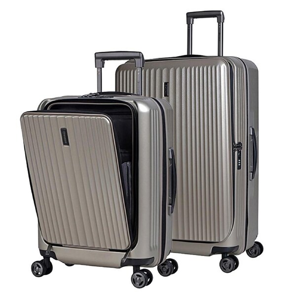 2pc Eminent 20"/28" Trolley Travel Luggage Suitcase Travel S/L - Champagne