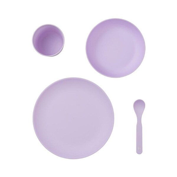Fabelab PLA Meal Set Dinner Feeding Drink Cup/Bowl/Plate/Spoon Baby/Infant Lilac