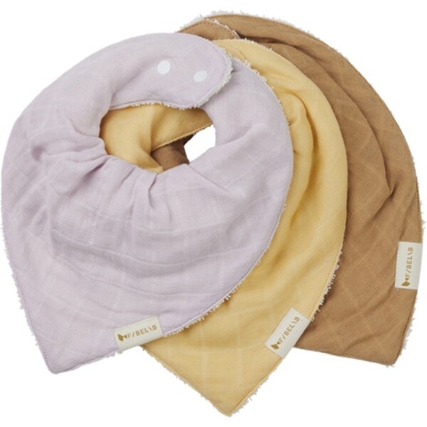 3pc Fabelab Organic Cotton 24cm Bandana Bib Baby/Infant Neck Feeding Star Dust