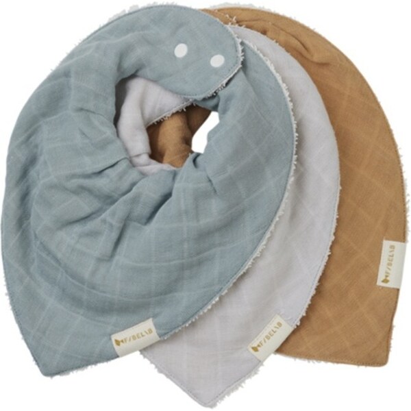 3pc Fabelab 24cm Organic Cotton Bandana Neck Feeding Bib Baby/Infant Galaxy