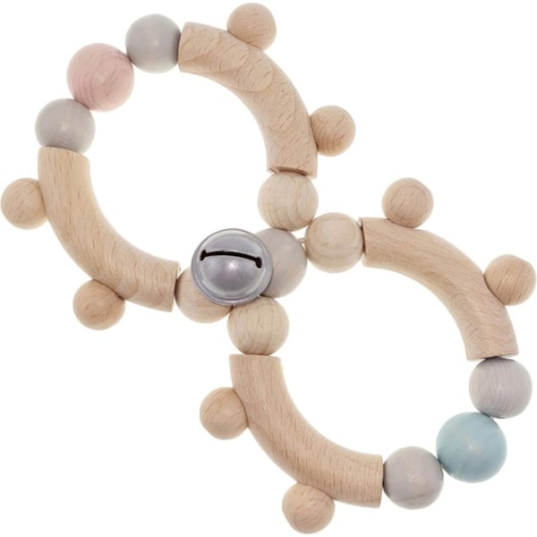 Hess Spielzeug 17cm Rattle Motor Eight w/Balls Baby/Infant 0m+ Natural Pink/Blue