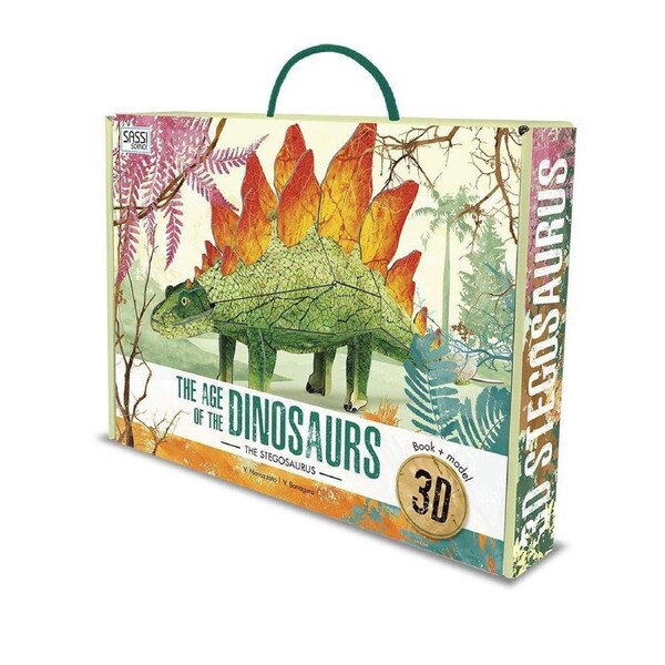 46pc Sassi 3D Assemble & Book The Age of the Dinosaurs Stegosaurus Kids Toy 6y+