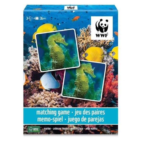 WWF Memory Matching Game Marine Kids/Children Educational/Learning Fun Play 3y+