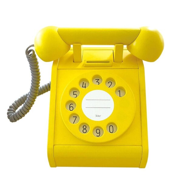 Kiko & gg 20cm Telephone Kids/Children Imaginative Fun Play/Decor Toy 3+ Yellow