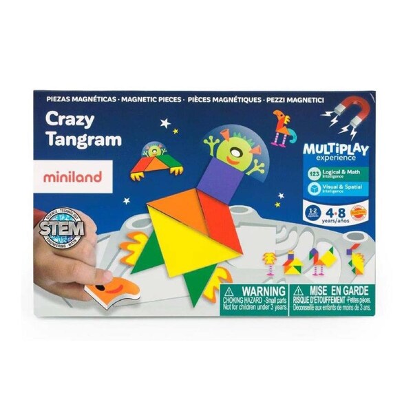 Miniland On The Go Crazy Tangram Educational/Learning Game Kids/Children 3-7y