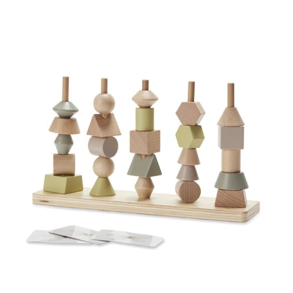 26pc By Astrup Wooden Educational Stacking Shapes Tower Activity Set Kids 3y+