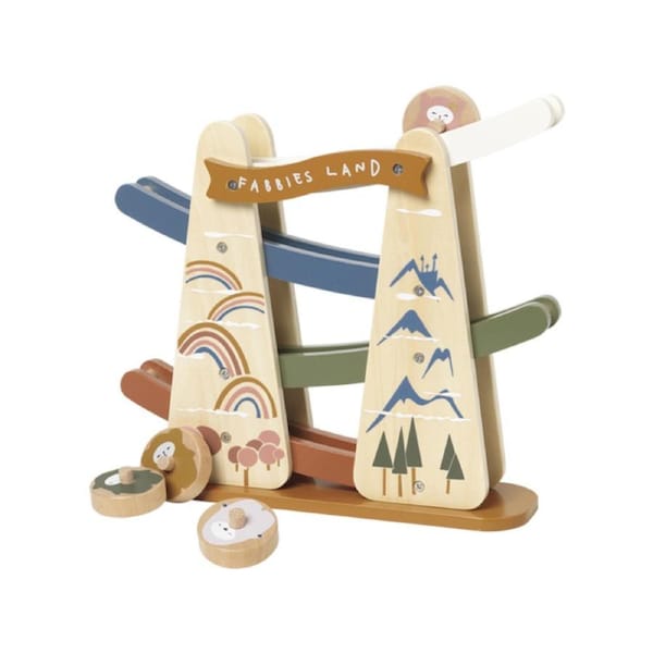 Fabelab Fabbies Animal Land Ramp Racer Kids/Children Fun Play Wooden Toy 1y+