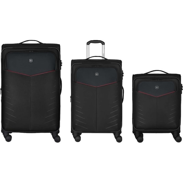 Wenger Syght Softside 3 Piece Luggage Set Black