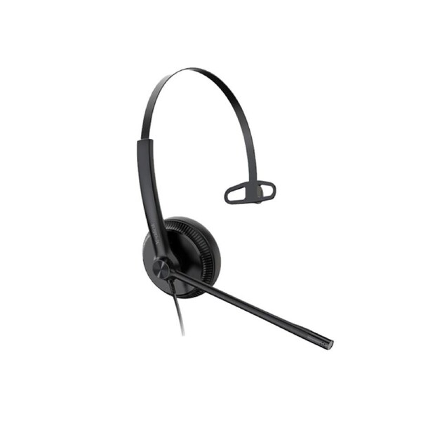 Yealink UH34 Special Edition Mono UC USB Headset, USB-C 3.5mm, Audio Clarity, Noise Cancelling Microphone, Leather Ear Cushions, YHC20 Controller
